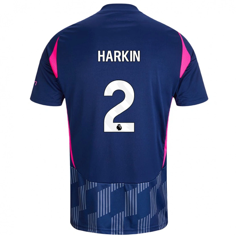 Danxen Kinder Lyndsey Harkin #2 Königsblau Rosa Auswärtstrikot Trikot 2024/25 T-Shirt Schweiz