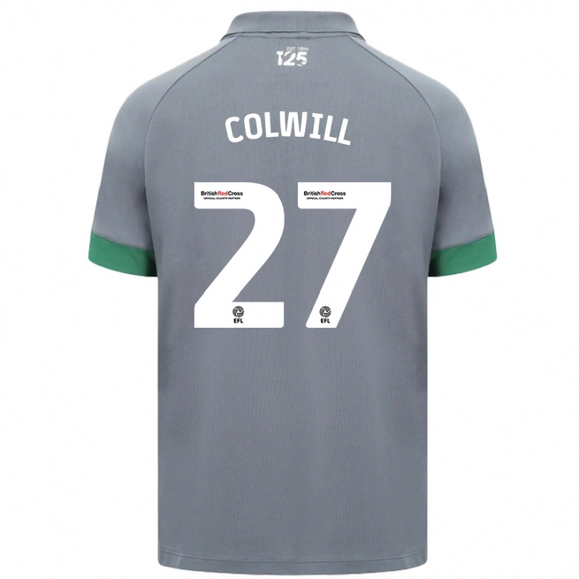 Danxen Kinder Rubin Colwill #27 Dunkelgrau Auswärtstrikot Trikot 2024/25 T-Shirt Schweiz