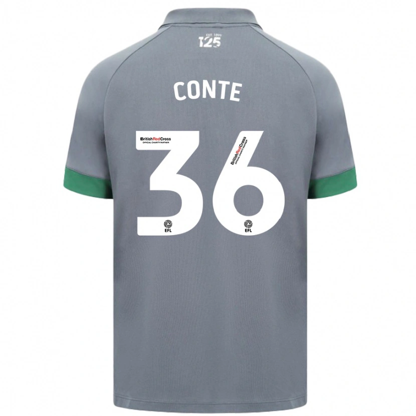 Danxen Kinder Raheem Conte #36 Dunkelgrau Auswärtstrikot Trikot 2024/25 T-Shirt Schweiz