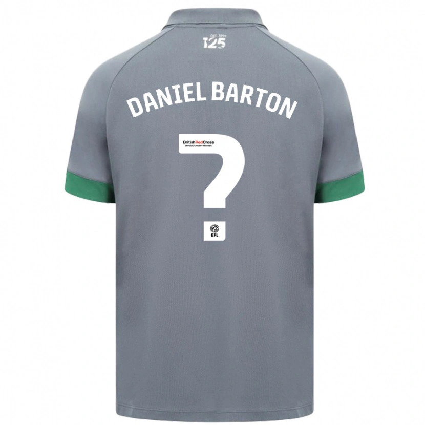 Danxen Kinder Daniel Barton #0 Dunkelgrau Auswärtstrikot Trikot 2024/25 T-Shirt Schweiz