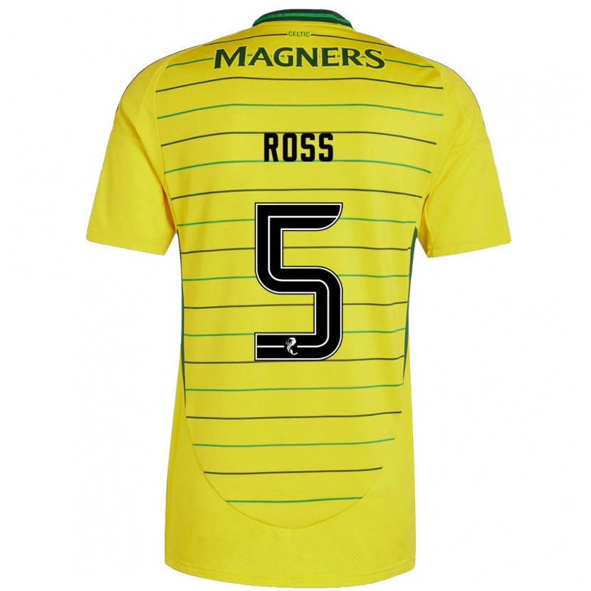 Danxen Kinder Natalie Ross #5 Gelb Auswärtstrikot Trikot 2024/25 T-Shirt Schweiz