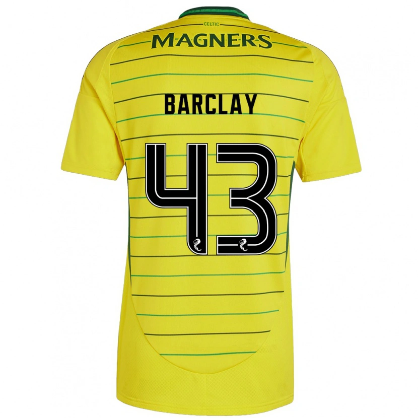 Danxen Kinder Lucy Barclay #43 Gelb Auswärtstrikot Trikot 2024/25 T-Shirt Schweiz