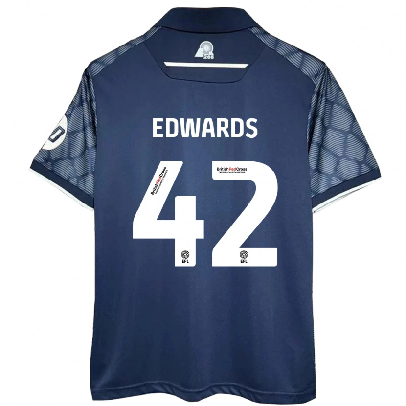 Danxen Kinder Callum Edwards #42 Schwarz Auswärtstrikot Trikot 2024/25 T-Shirt Schweiz