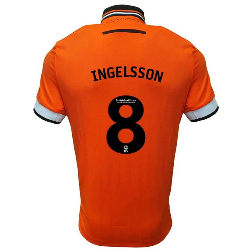 Danxen Kinder Svante Ingelsson #8 Orange Weiß Auswärtstrikot Trikot 2024/25 T-Shirt Schweiz