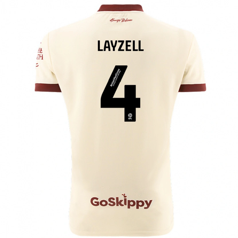 Danxen Kinder Naomi Layzell #4 Cremeweiß Auswärtstrikot Trikot 2024/25 T-Shirt Schweiz