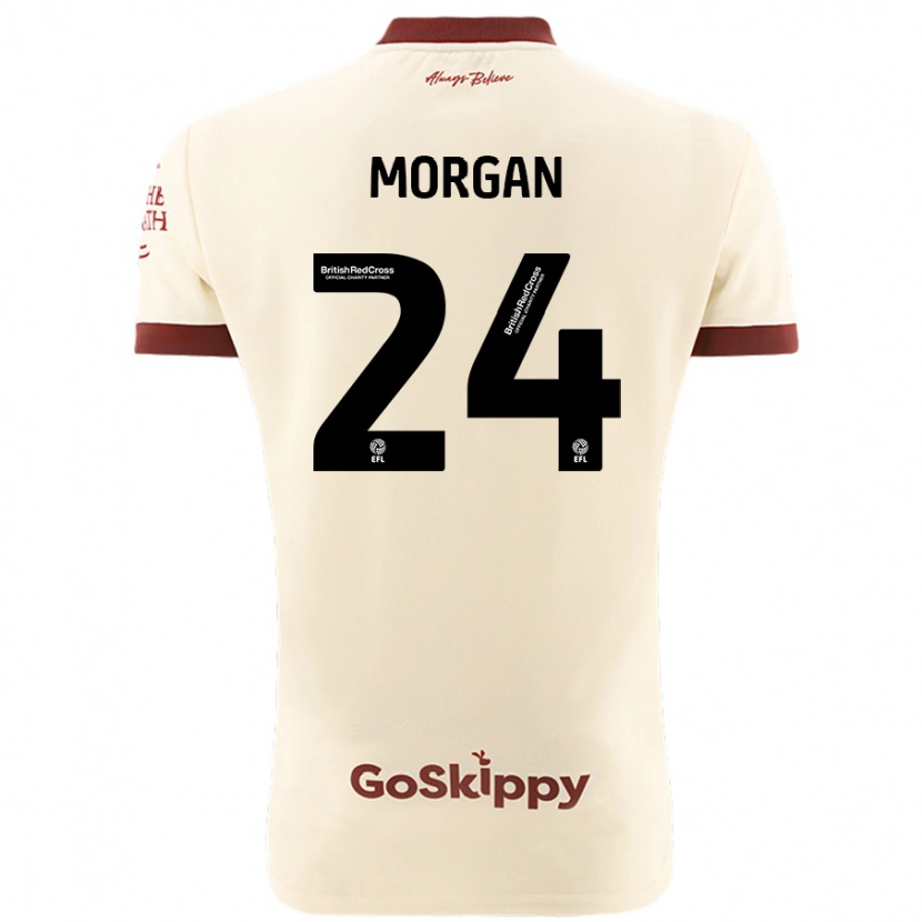 Danxen Kinder Ffion Morgan #24 Cremeweiß Auswärtstrikot Trikot 2024/25 T-Shirt Schweiz