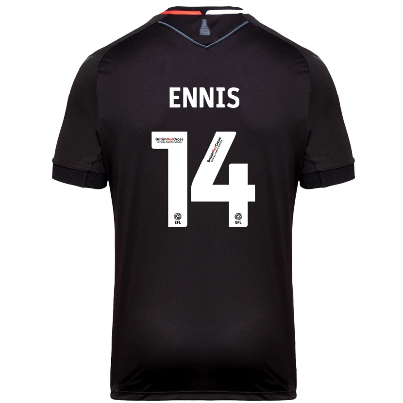 Danxen Kinder Niall Ennis #14 Schwarz Auswärtstrikot Trikot 2024/25 T-Shirt Schweiz