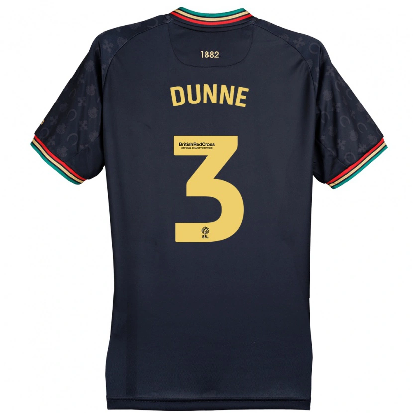 Danxen Kinder Jimmy Dunne #3 Dunkelmarineblau Auswärtstrikot Trikot 2024/25 T-Shirt Schweiz