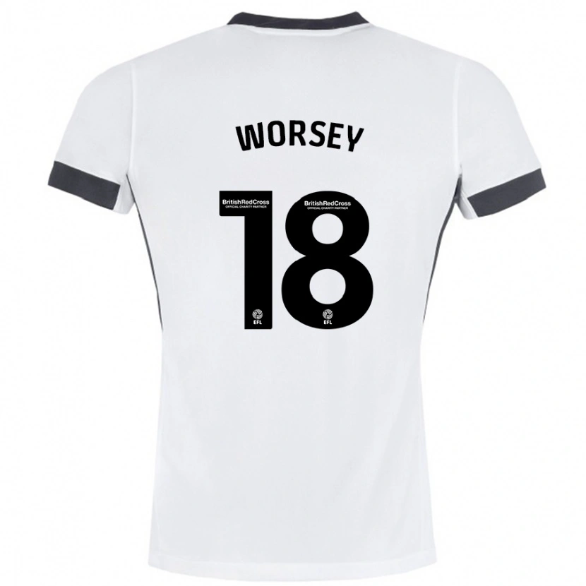 Danxen Kinder Louanne Worsey #18 Weiß Schwarz Auswärtstrikot Trikot 2024/25 T-Shirt Schweiz
