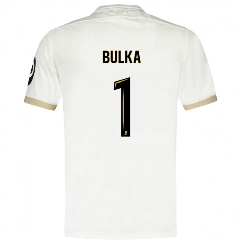 Danxen Kinder Marcin Bulka #1 Weißgold Auswärtstrikot Trikot 2024/25 T-Shirt Schweiz