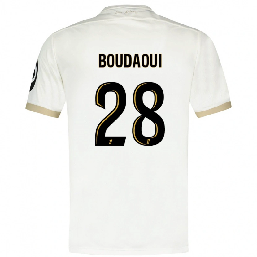 Danxen Kinder Hicham Boudaoui #28 Weißgold Auswärtstrikot Trikot 2024/25 T-Shirt Schweiz