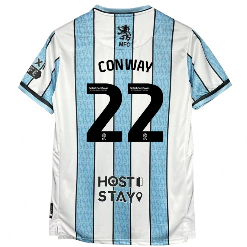 Danxen Kinder Tommy Conway #22 Weiß Blau Auswärtstrikot Trikot 2024/25 T-Shirt Schweiz