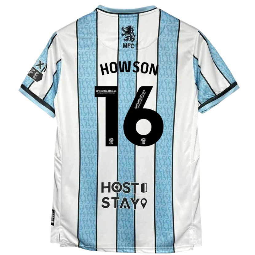 Danxen Kinder Jonathan Howson #16 Weiß Blau Auswärtstrikot Trikot 2024/25 T-Shirt Schweiz