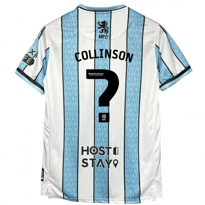 Danxen Kinder Isaac Collinson #0 Weiß Blau Auswärtstrikot Trikot 2024/25 T-Shirt Schweiz