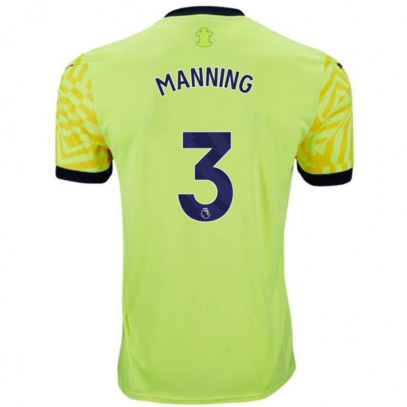 Danxen Kinder Ryan Manning #3 Gelb Auswärtstrikot Trikot 2024/25 T-Shirt Schweiz