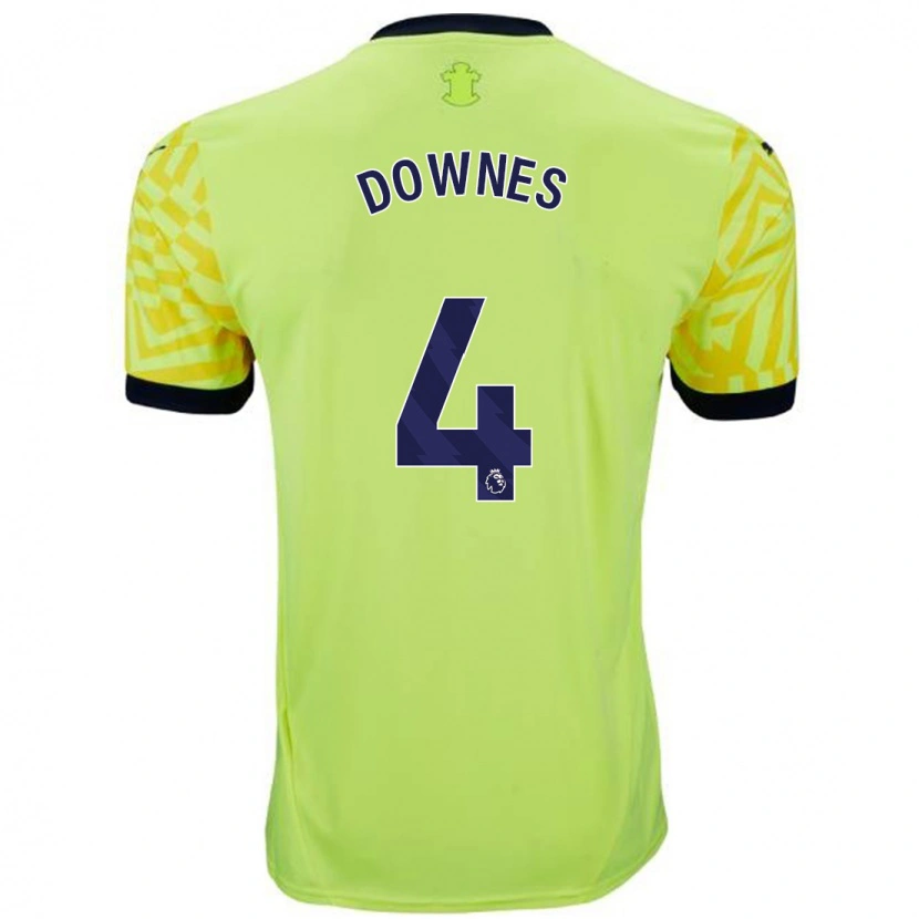 Danxen Kinder Flynn Downes #4 Gelb Auswärtstrikot Trikot 2024/25 T-Shirt Schweiz