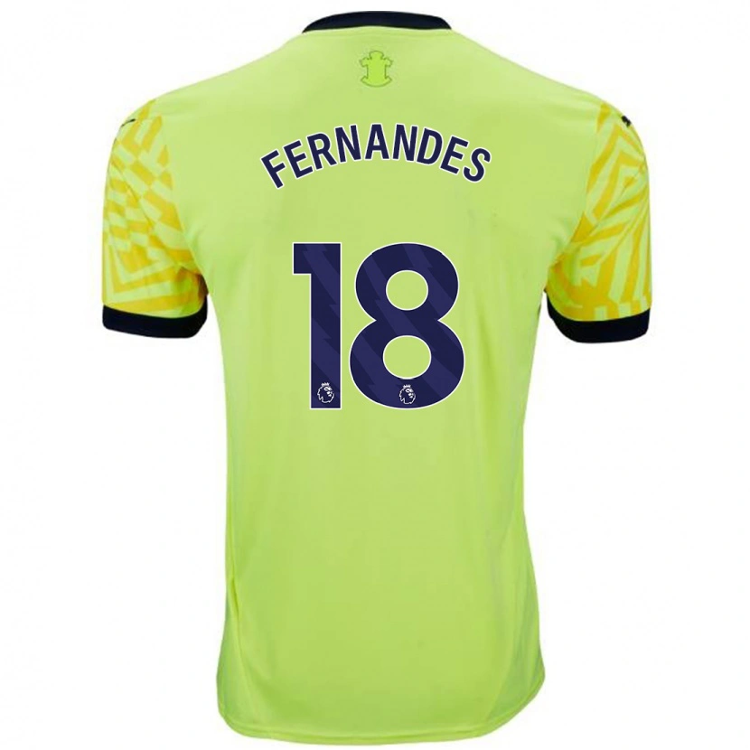 Danxen Kinder Mateus Fernandes #18 Gelb Auswärtstrikot Trikot 2024/25 T-Shirt Schweiz