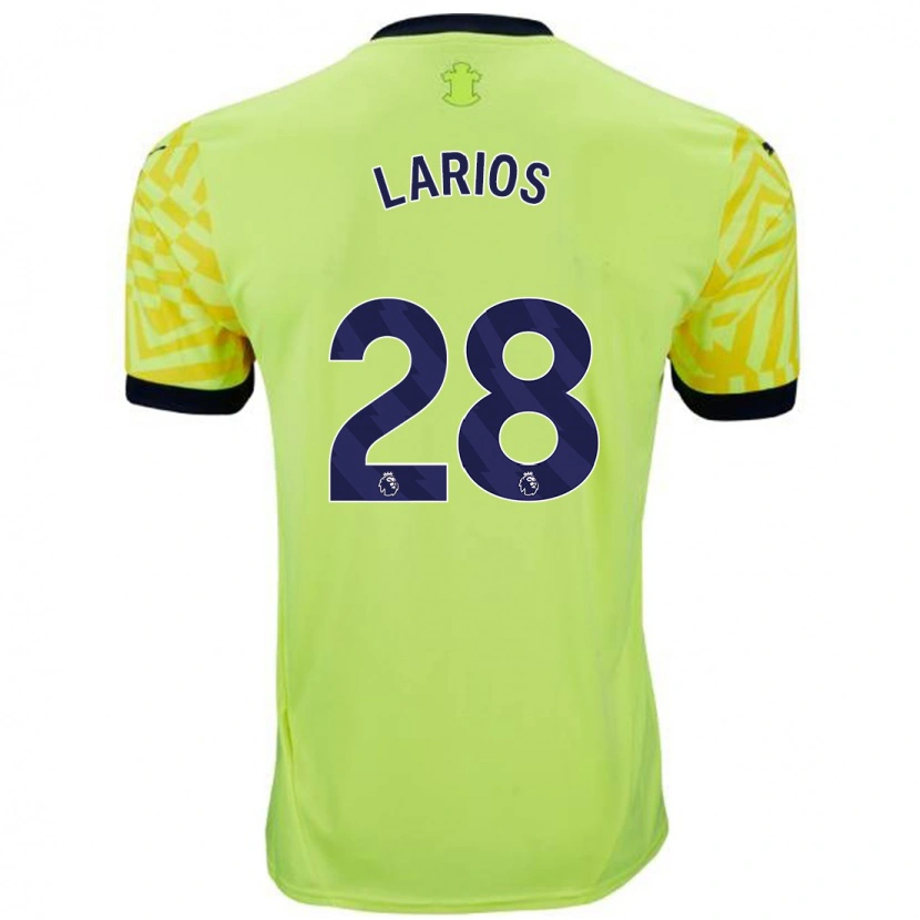 Danxen Kinder Juan Larios #28 Gelb Auswärtstrikot Trikot 2024/25 T-Shirt Schweiz