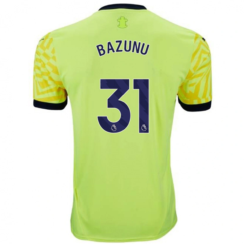 Danxen Kinder Gavin Bazunu #31 Gelb Auswärtstrikot Trikot 2024/25 T-Shirt Schweiz