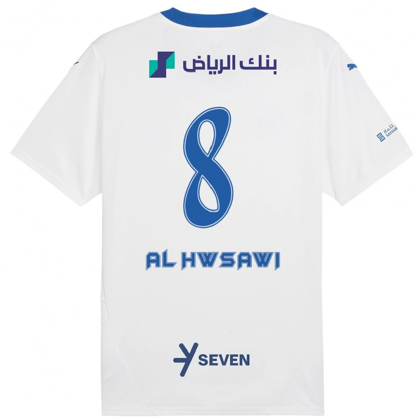 Danxen Kinder Al Bandari Al-Hwsawi #8 Weiß Blau Auswärtstrikot Trikot 2024/25 T-Shirt Schweiz