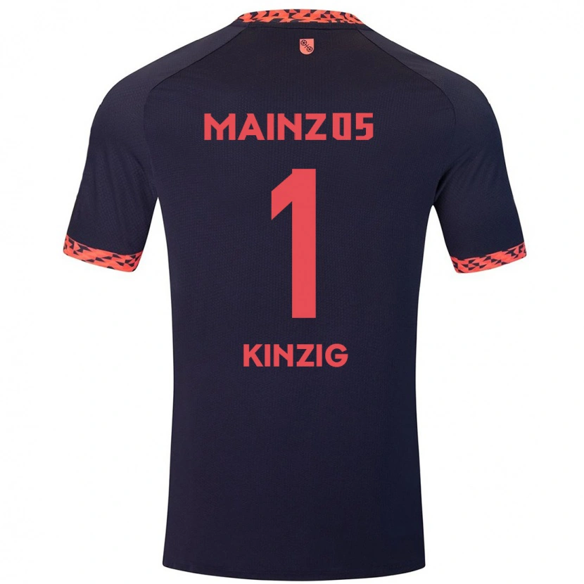 Danxen Kinder Maximilian Kinzig #1 Blau Korallenrot Auswärtstrikot Trikot 2024/25 T-Shirt Schweiz