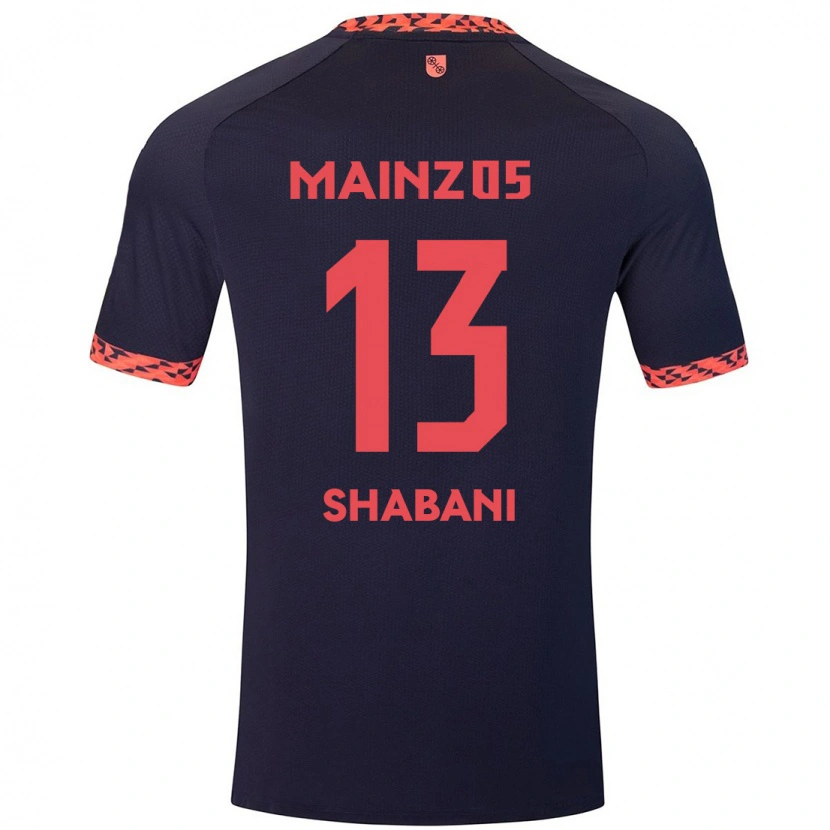 Danxen Kinder Eniss Shabani #13 Blau Korallenrot Auswärtstrikot Trikot 2024/25 T-Shirt Schweiz