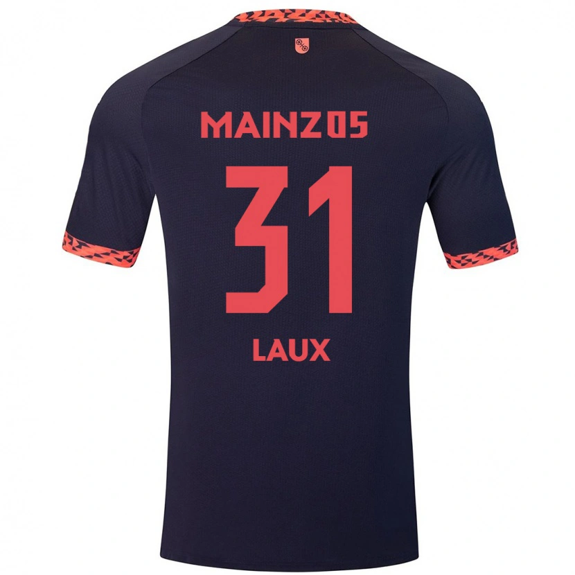 Danxen Kinder Lucas Laux #31 Blau Korallenrot Auswärtstrikot Trikot 2024/25 T-Shirt Schweiz