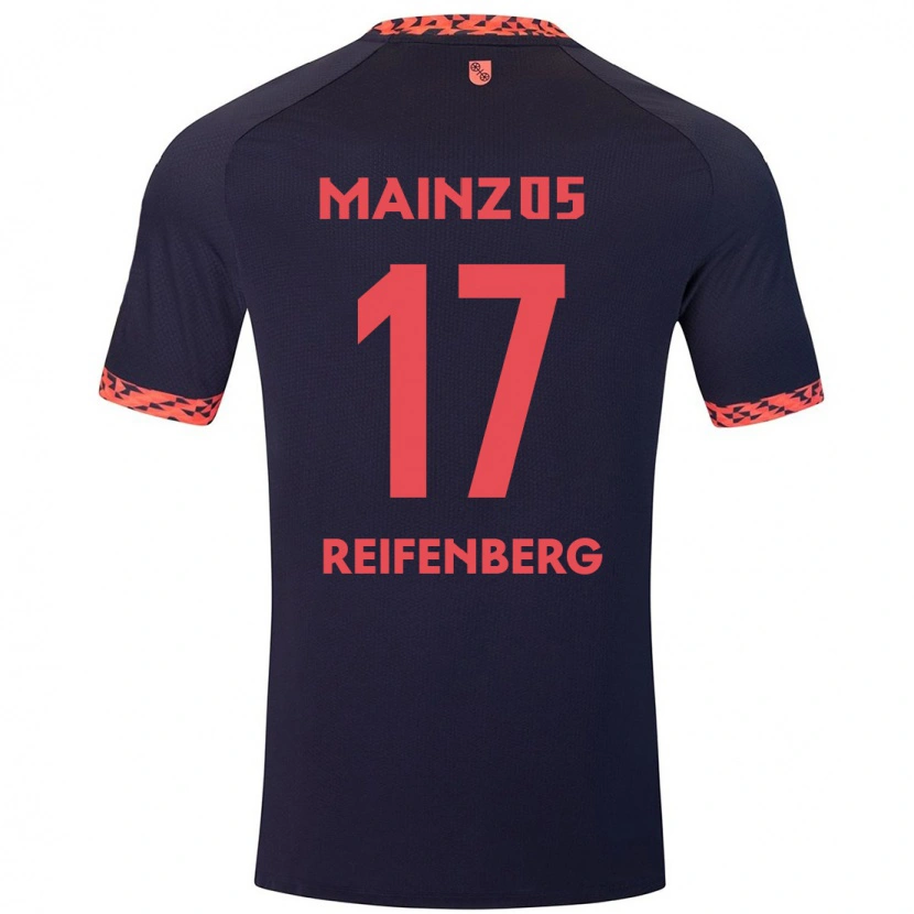 Danxen Kinder Michelle Reifenberg #17 Blau Korallenrot Auswärtstrikot Trikot 2024/25 T-Shirt Schweiz