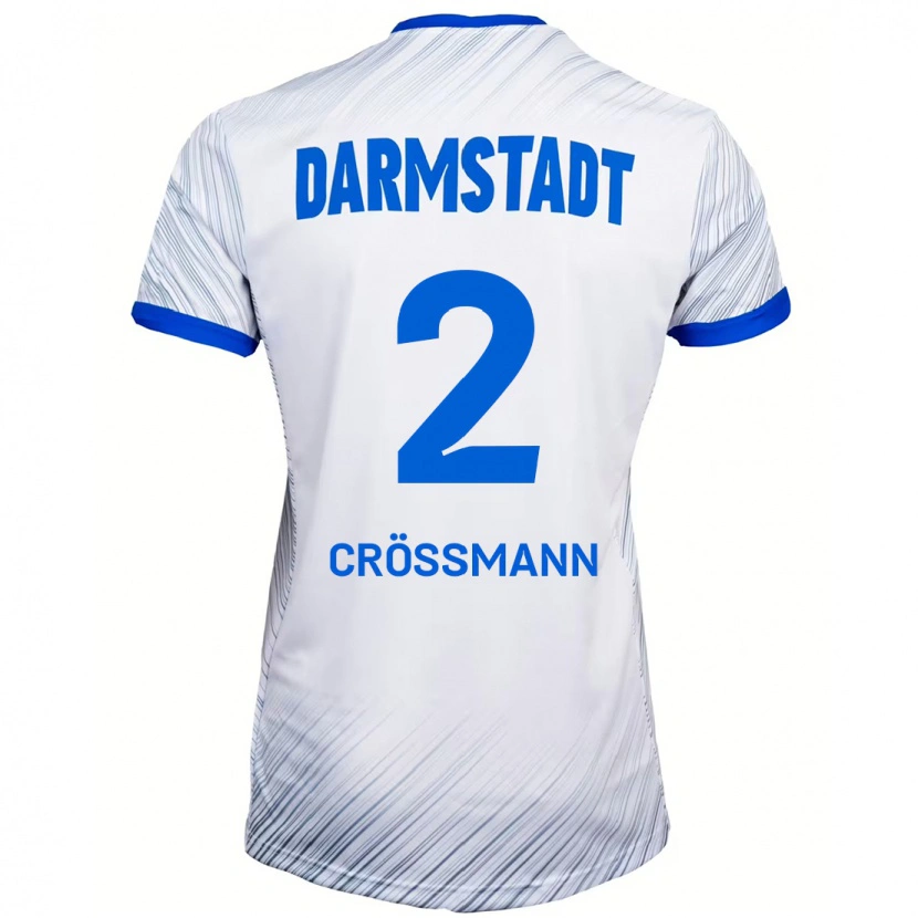 Danxen Kinder Elias Crößmann #2 Weiß Blau Auswärtstrikot Trikot 2024/25 T-Shirt Schweiz