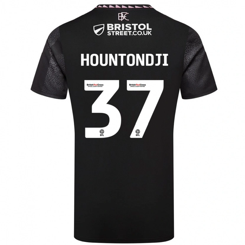Danxen Kinder Andreas Hountondji #37 Schwarz Auswärtstrikot Trikot 2024/25 T-Shirt Schweiz