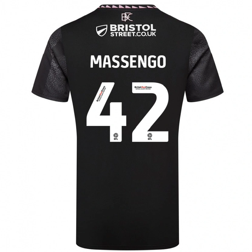 Danxen Kinder Han-Noah Massengo #42 Schwarz Auswärtstrikot Trikot 2024/25 T-Shirt Schweiz