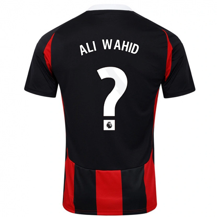 Danxen Kinder Farhaan Ali Wahid #0 Schwarz Rot Auswärtstrikot Trikot 2024/25 T-Shirt Schweiz