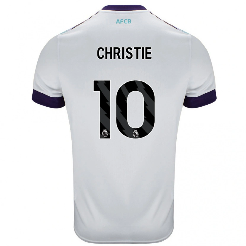 Danxen Kinder Ryan Christie #10 Weiß Grün Lila Auswärtstrikot Trikot 2024/25 T-Shirt Schweiz