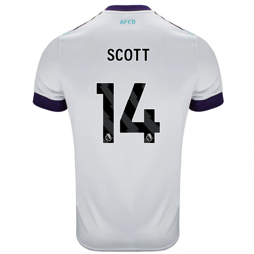 Danxen Kinder Alex Scott #14 Weiß Grün Lila Auswärtstrikot Trikot 2024/25 T-Shirt Schweiz