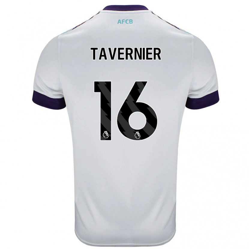 Danxen Kinder Marcus Tavernier #16 Weiß Grün Lila Auswärtstrikot Trikot 2024/25 T-Shirt Schweiz