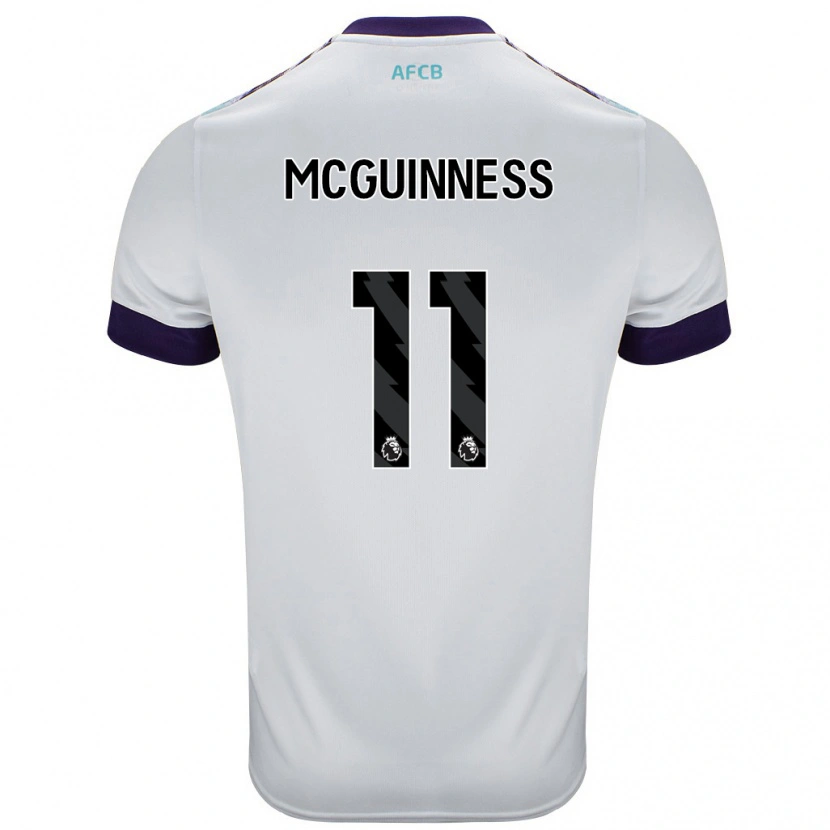 Danxen Kinder Gemma Mcguinness #11 Weiß Grün Lila Auswärtstrikot Trikot 2024/25 T-Shirt Schweiz