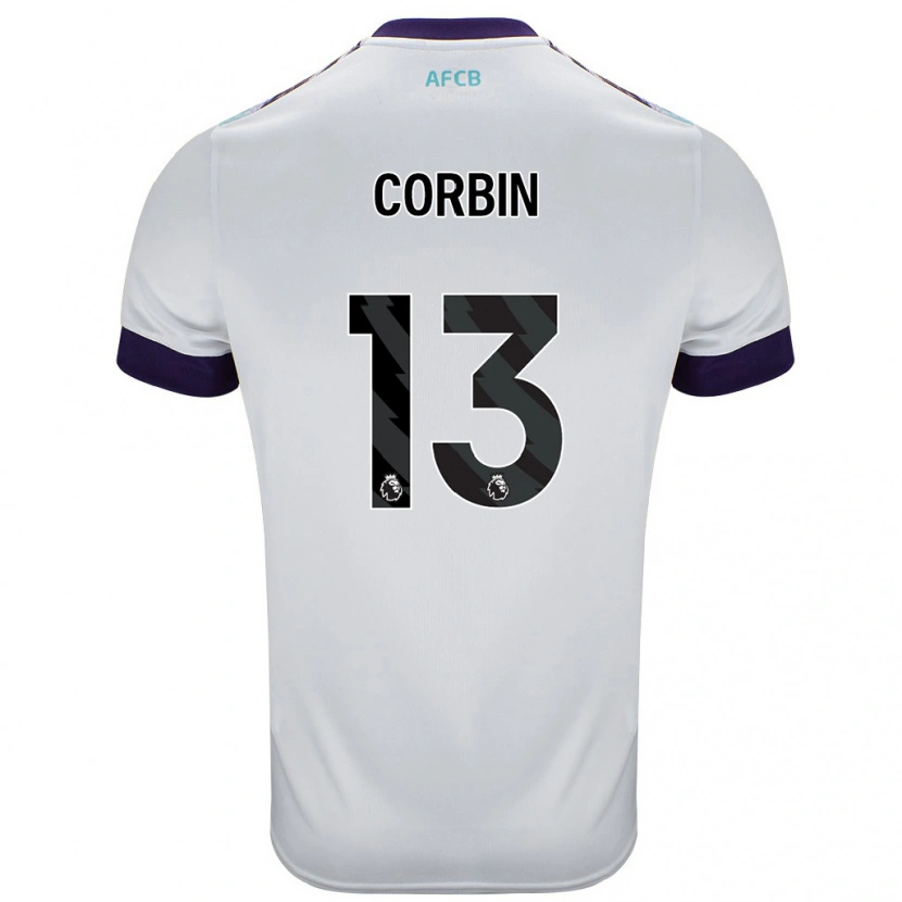 Danxen Kinder Helen Corbin #13 Weiß Grün Lila Auswärtstrikot Trikot 2024/25 T-Shirt Schweiz