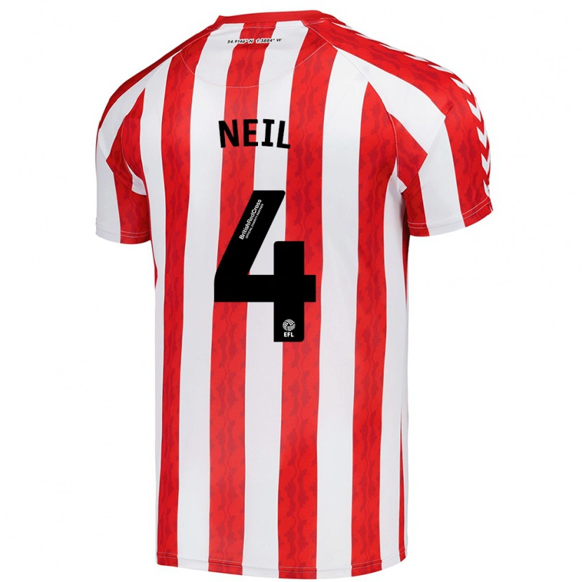 Danxen Herren Dan Neil #4 Rot Weiß Heimtrikot Trikot 2024/25 T-Shirt Schweiz