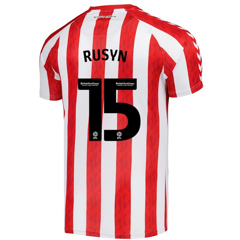 Danxen Herren Nazariy Rusyn #15 Rot Weiß Heimtrikot Trikot 2024/25 T-Shirt Schweiz