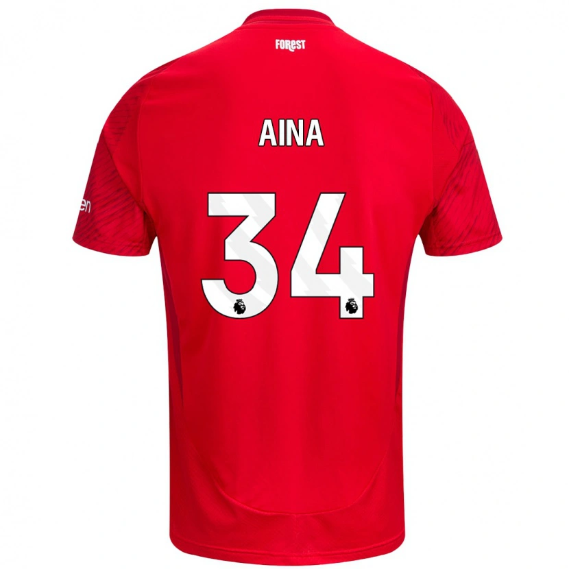 Danxen Herren Ola Aina #34 Rot Weiß Heimtrikot Trikot 2024/25 T-Shirt Schweiz
