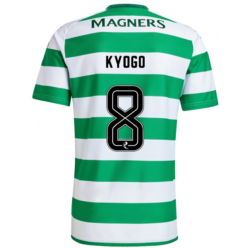 Danxen Herren Kyogo Furuhashi #8 Grün Weiß Heimtrikot Trikot 2024/25 T-Shirt Schweiz