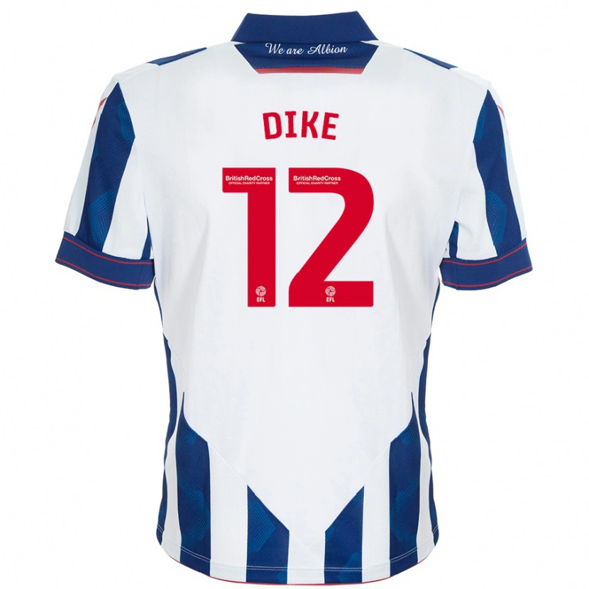Danxen Herren Daryl Dike #12 Weiß Dunkelblau Heimtrikot Trikot 2024/25 T-Shirt Schweiz