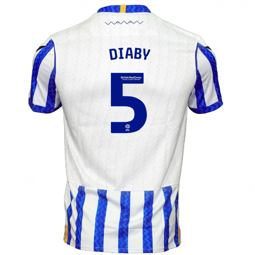 Danxen Herren Bambo Diaby #5 Blau Weiß Heimtrikot Trikot 2024/25 T-Shirt Schweiz