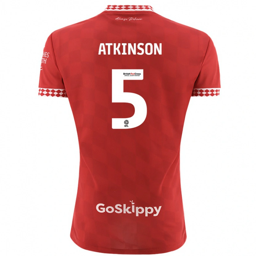 Danxen Herren Rob Atkinson #5 Rot Heimtrikot Trikot 2024/25 T-Shirt Schweiz
