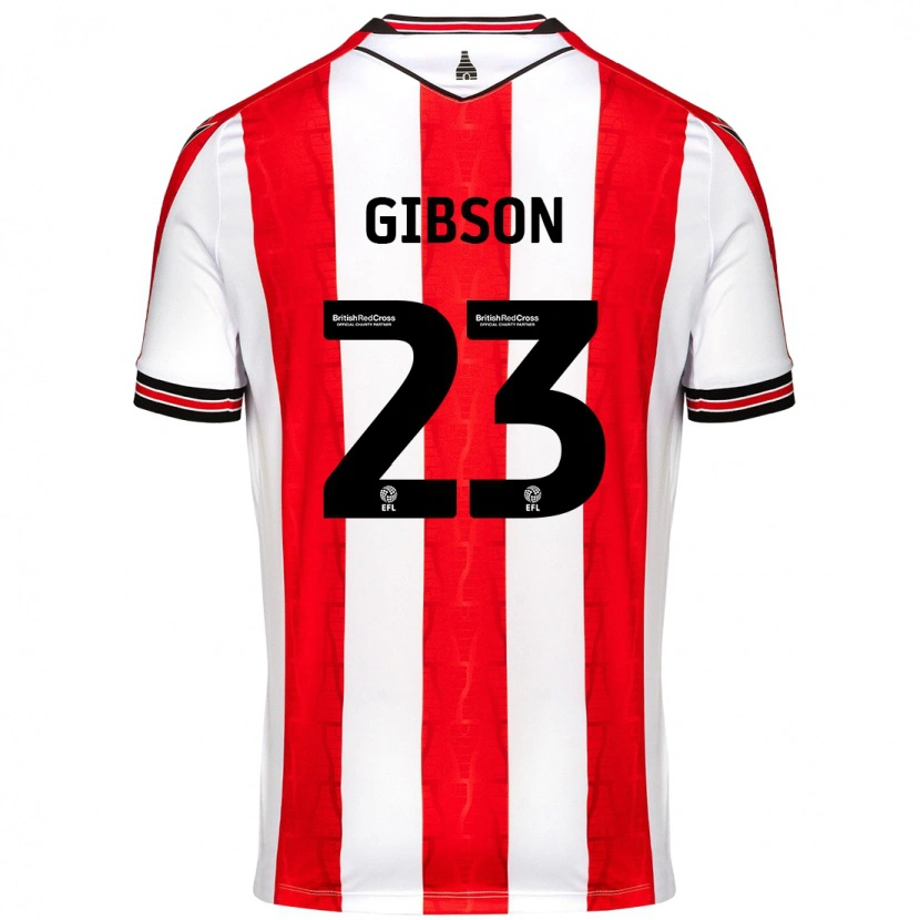 Danxen Herren Ben Gibson #23 Rot Weiß Heimtrikot Trikot 2024/25 T-Shirt Schweiz