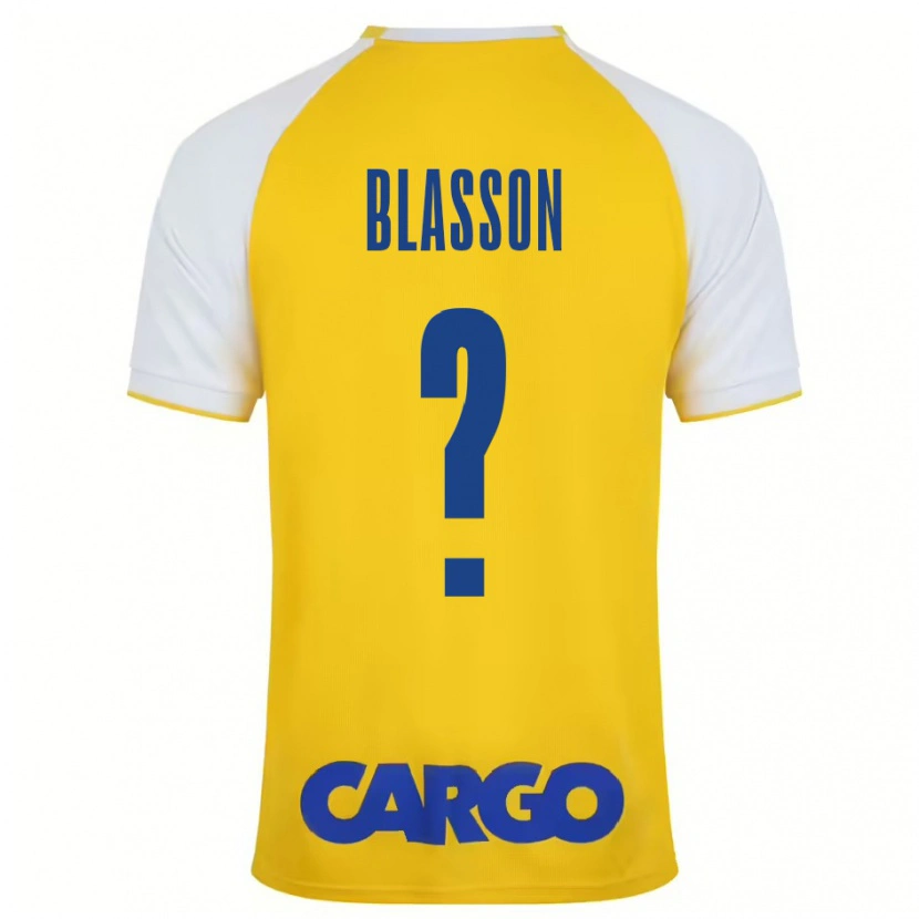 Danxen Herren Ariel Blasson #0 Gelb Weiß Heimtrikot Trikot 2024/25 T-Shirt Schweiz