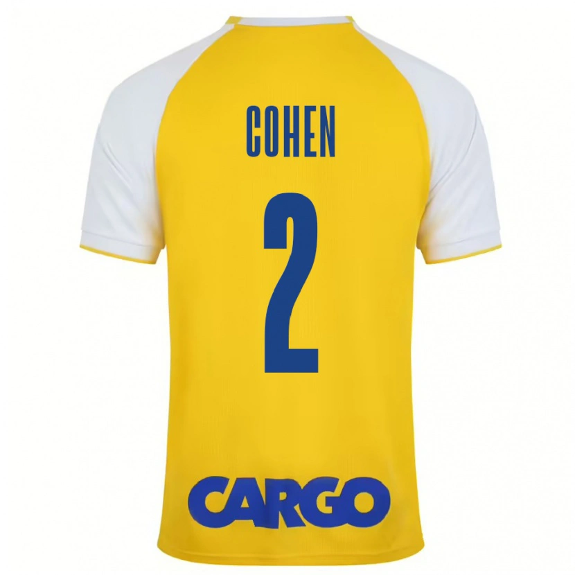 Danxen Herren Avishay Cohen #2 Gelb Weiß Heimtrikot Trikot 2024/25 T-Shirt Schweiz