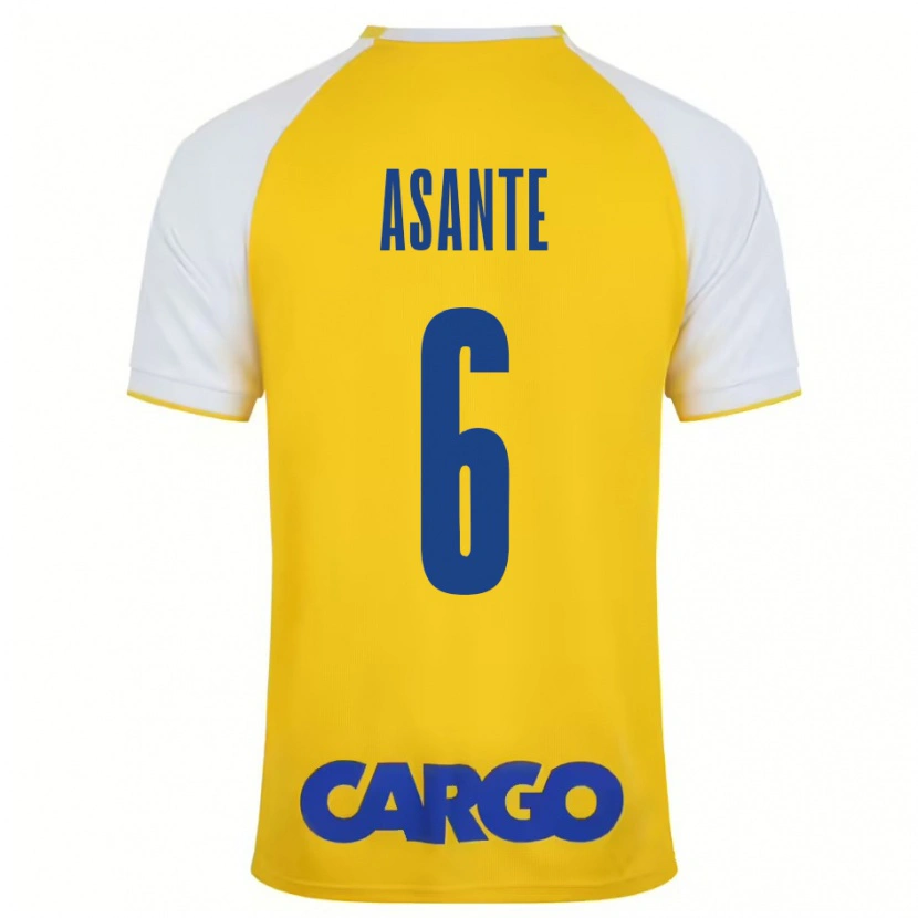 Danxen Herren Tyrese Asante #6 Gelb Weiß Heimtrikot Trikot 2024/25 T-Shirt Schweiz