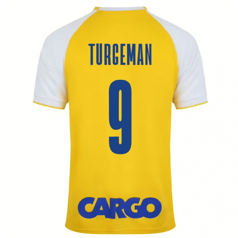 Danxen Herren Dor Turgeman #9 Gelb Weiß Heimtrikot Trikot 2024/25 T-Shirt Schweiz