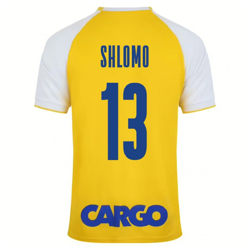 Danxen Herren Raz Shlomo #13 Gelb Weiß Heimtrikot Trikot 2024/25 T-Shirt Schweiz
